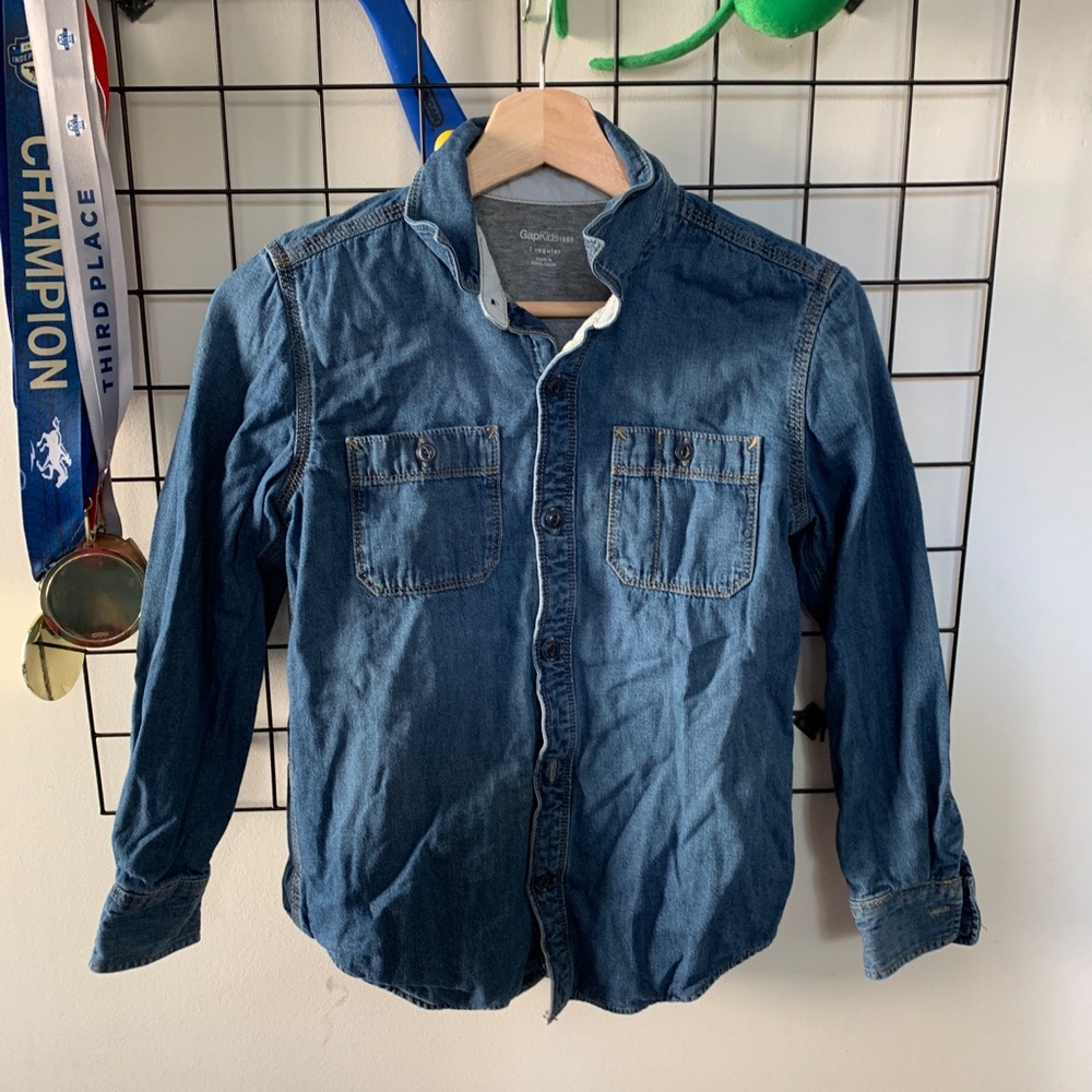 Gap Kids Lined Denim Long Sleeve Boys L